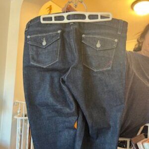 Banana Republic Snazzy Wide Leg Blue Jeans - Dark Wash, Size 8P